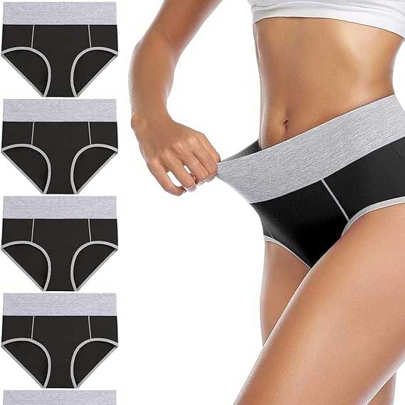 wirarpa Women’s High-Waisted Cotton Briefs