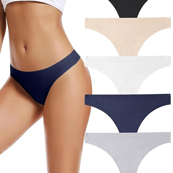 Best Underwear for Running-Voenxe Seamless No-Show Thong_